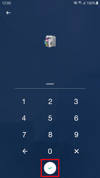 AppLock pincode invoeren