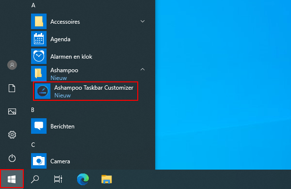 Ashampoo Taskbar Customizer openen