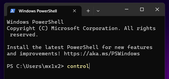 Configuratiescherm openen in Windows 11 met Terminal of Opdrachtprompt