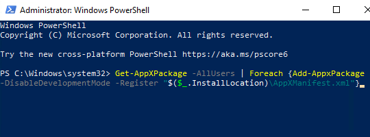 De Get-AppXPackage opdracht in Windows PowerShell