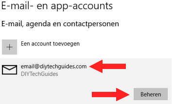 E-mailaccount beheren in Windows 10