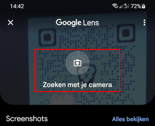 Google app zoeken met je camera