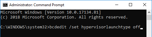 Hyper-V uitschakelen met behulp van de Opdrachtprompt