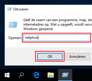 Instellingen voor gebruikersaccounts openen in Microsoft Windows 10