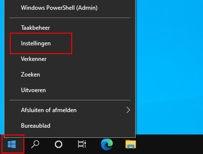 Open Instellingen in Windows 10