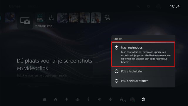 Zo zet je de PlayStation 5 in rustmodus (slaapstand)