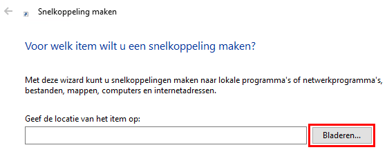 Snelkoppeling maken venster in Windows 10