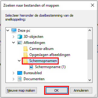 Zoeken naar bestanden en mappen venster in Windows 10