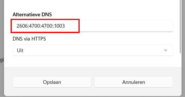 Alternatieve DNS voor IPv6