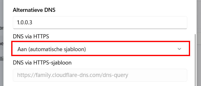 DNS via HTTPS inschakelen