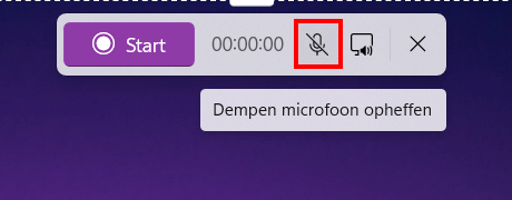 Knipprogramma microfoon knop