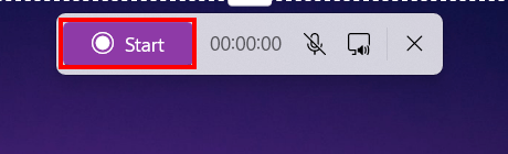 Knipprogramma Start knop