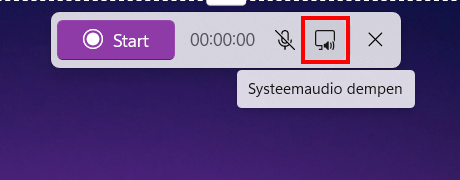 Knipprogramma Systeemaudio knop