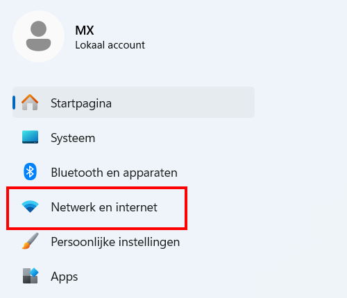 Windows 11 Internet en netwerk instellingen openen