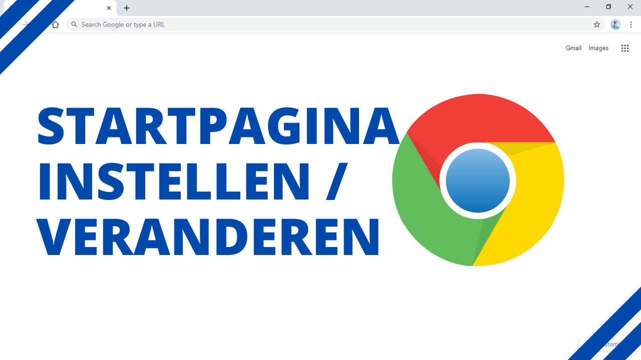 Startpagina instellen of veranderen in google chrome op een pc