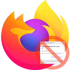 Meldingen van websites uitzetten in Firefox