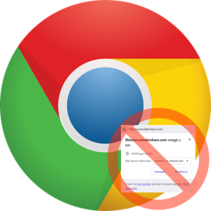 Meldingen van websites uitzetten in Google Chrome