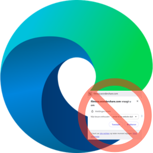Meldingen van websites uitzetten in Microsoft Edge
